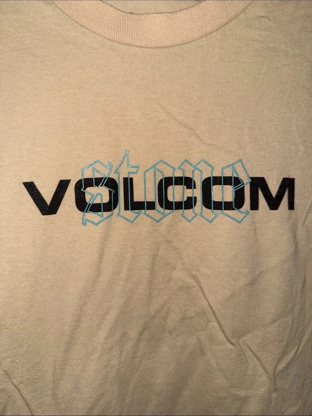 Volcom Tan Short-Sleeve Logo Skate Tee Men’s Size Small 🔥 G5